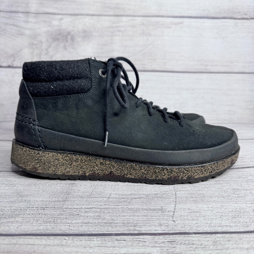 Birkenstock‎ Jackson Black Nubuck Leather Lace Up Ankle Boots Euro 37
